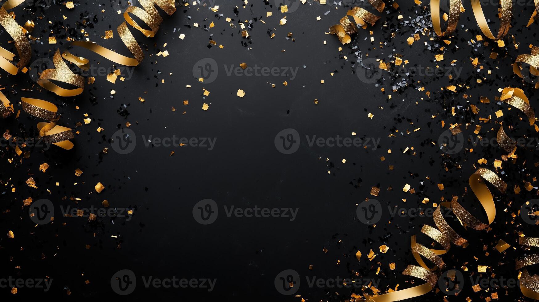 design New Years frame of shiny black photo