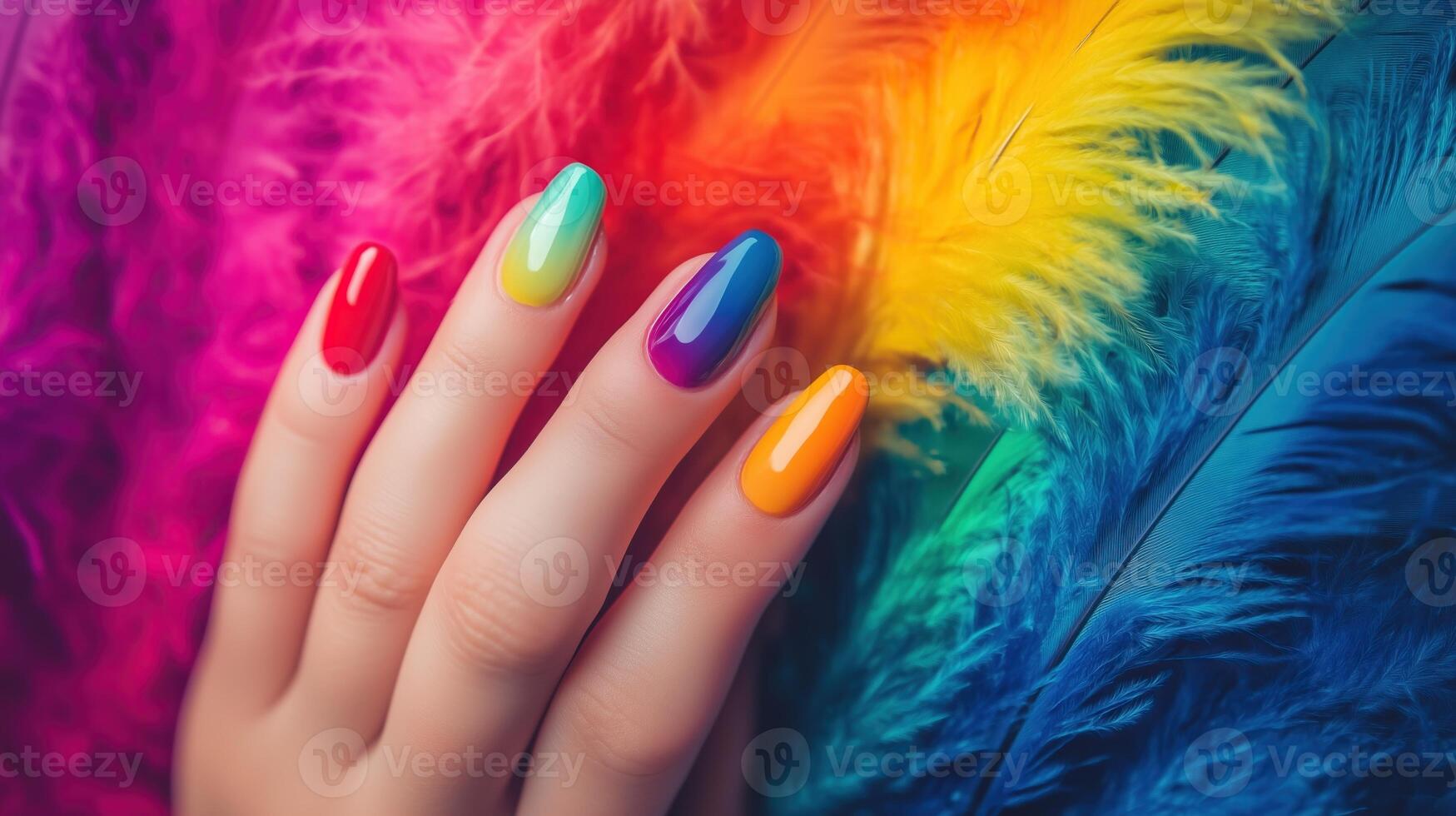 Luxury rainbow color photo