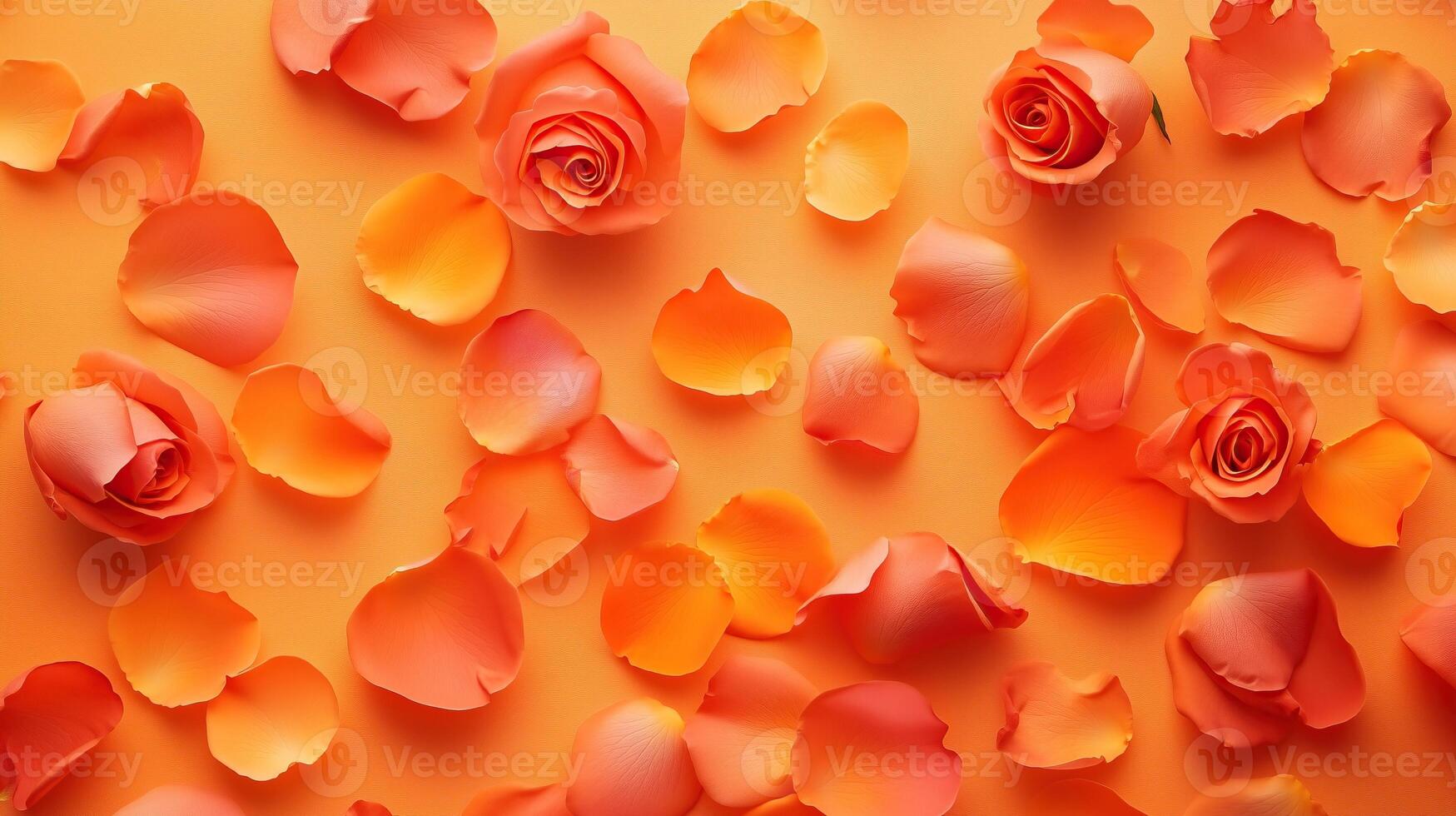 Orange petals of roses photo