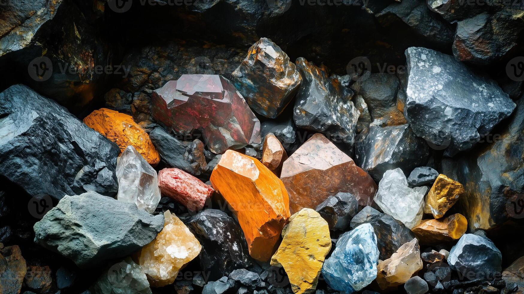 abstract small stock of minerals photo