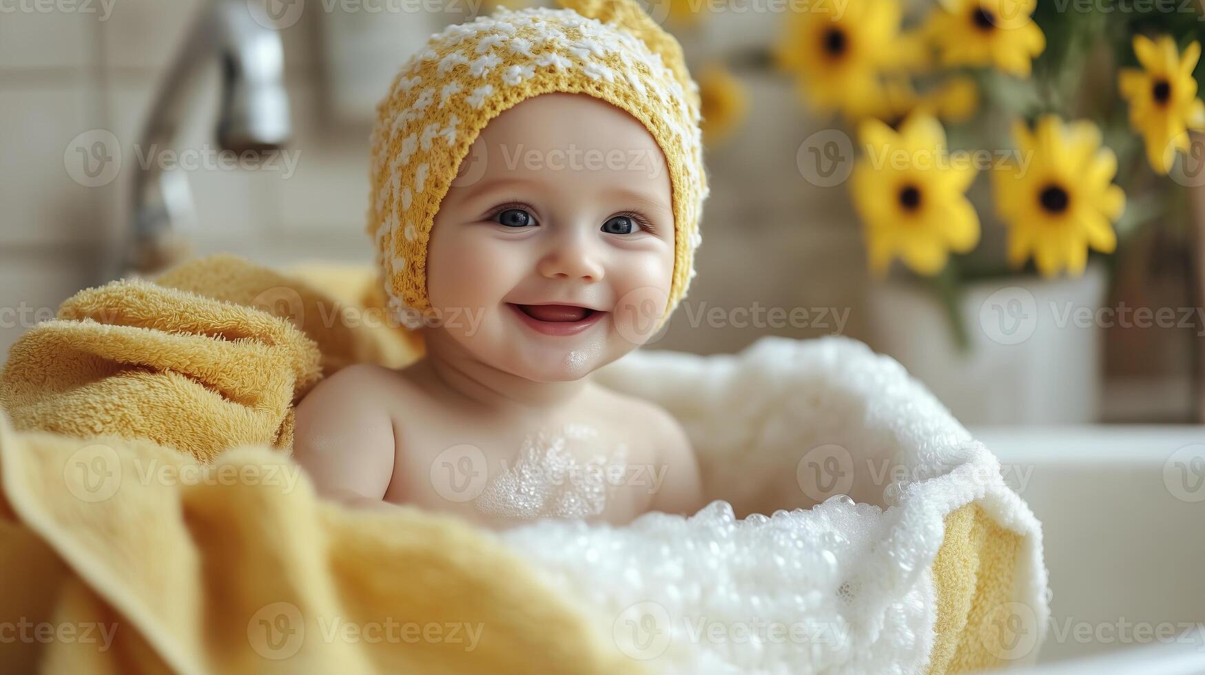 Cleaning natural and organic baby care products photo