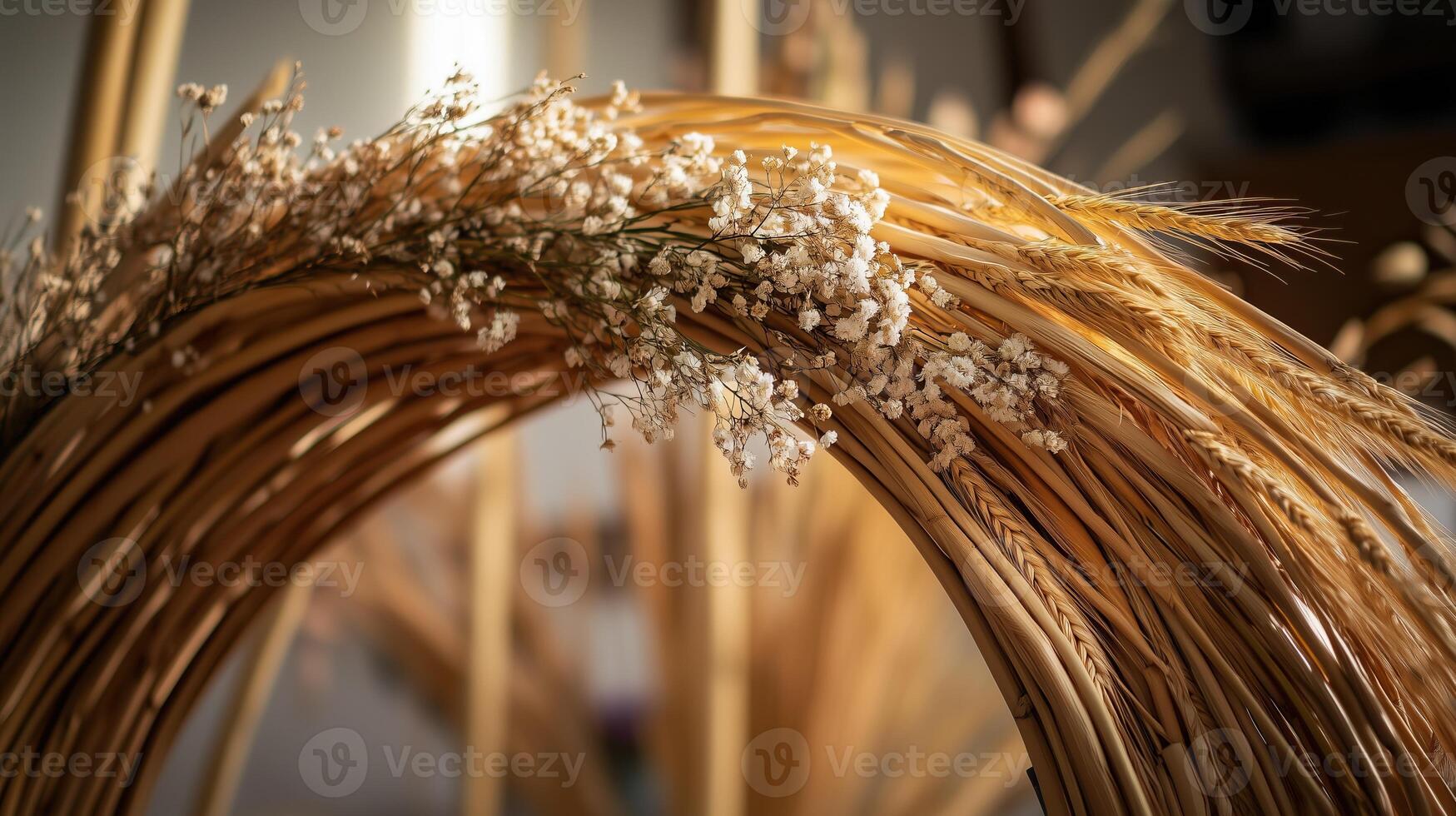 Aesthetic ethnic bow made of wooden sticks hobbies photo