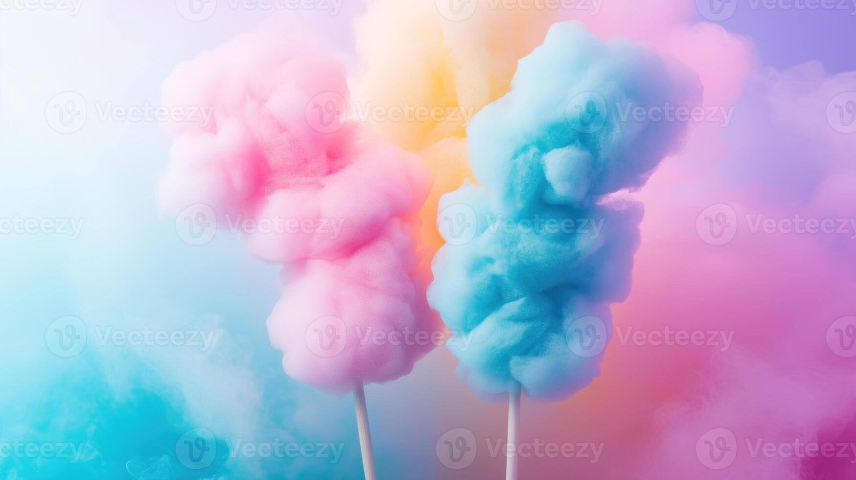 Colorful cotton candy in soft pastel color photo