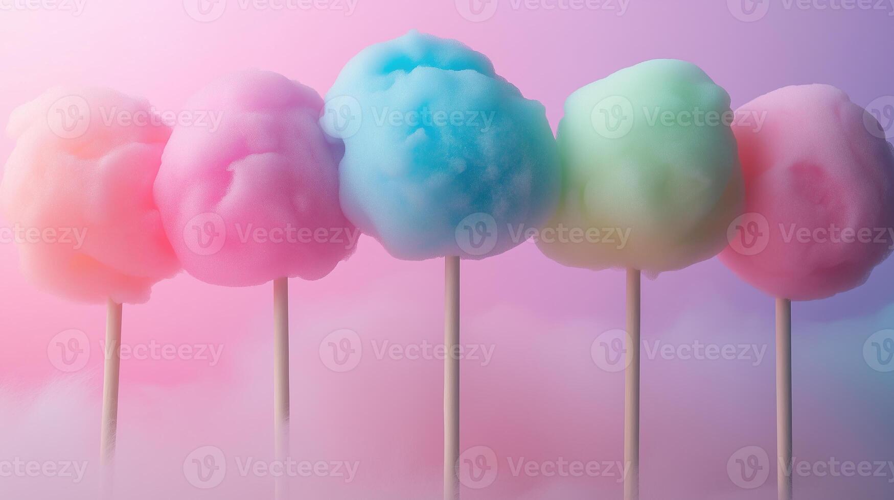 Colorful cotton candy in soft pastel color photo