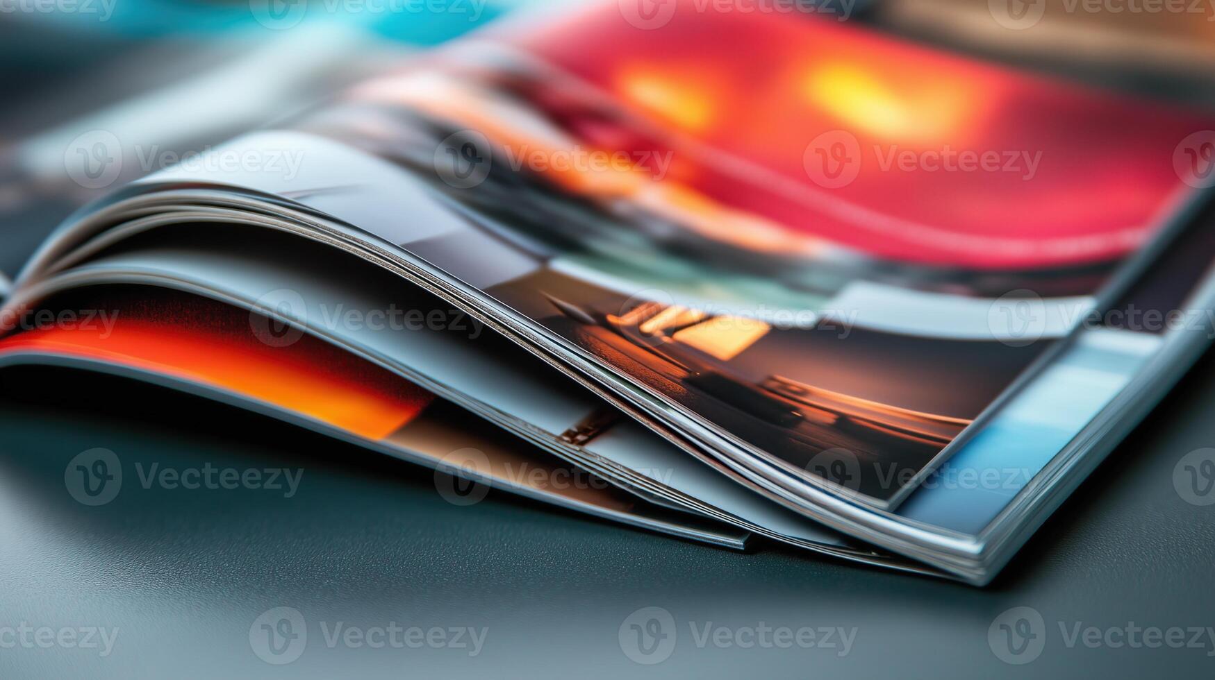 Printed brochures featuring saddle stitching photo