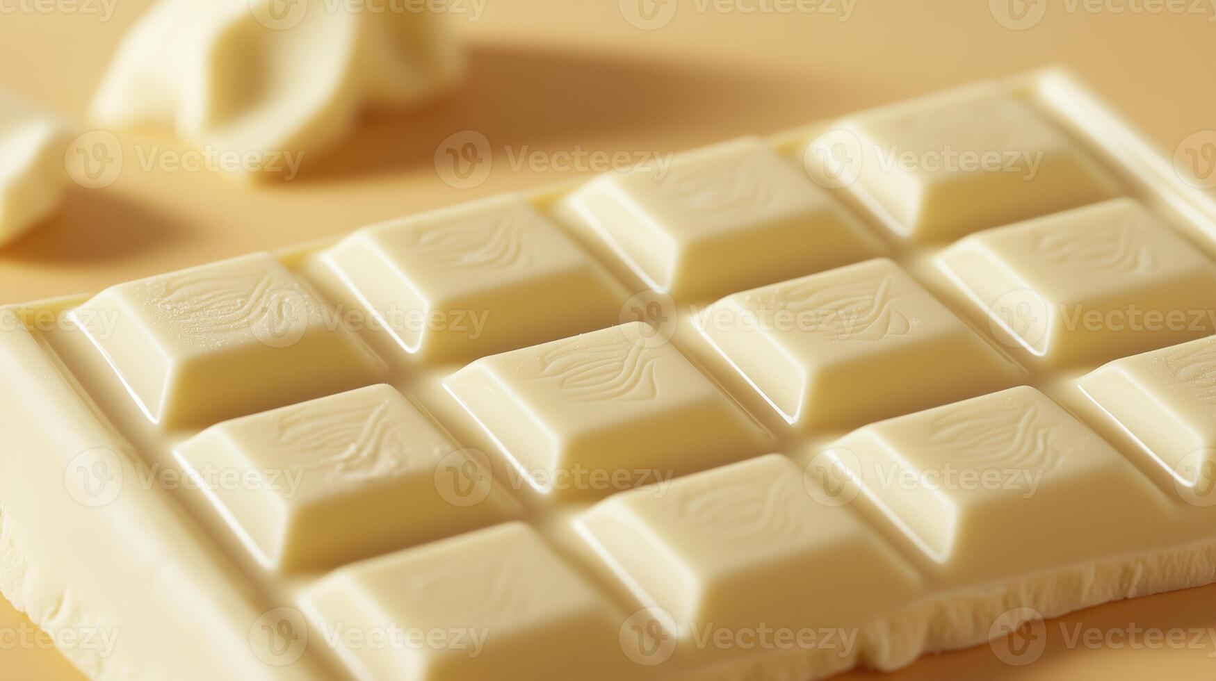 Close up on delicious white chocolate bar photo