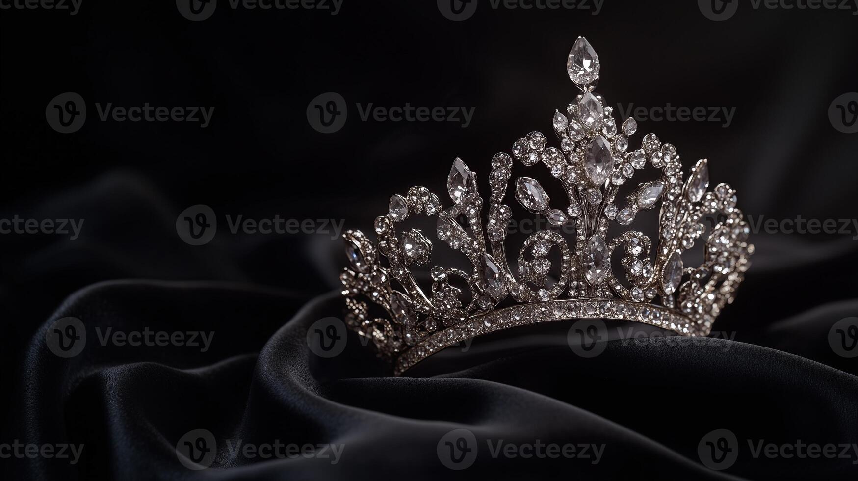 diamond silver crown for beauty contest queen of magic crystal tiara photo