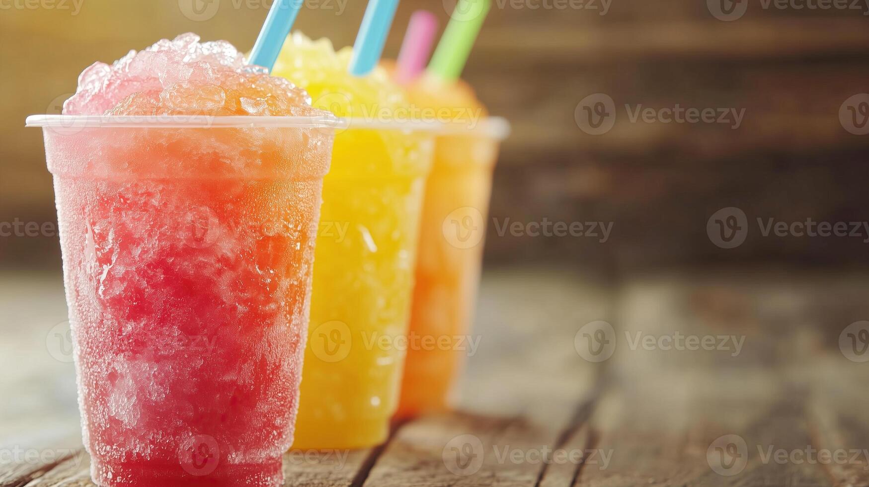 ice slushy in a plastic cup photo