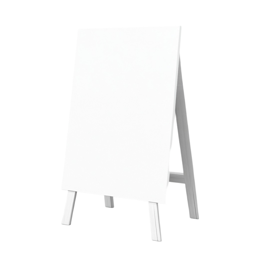 White Easel on Transparent Background png