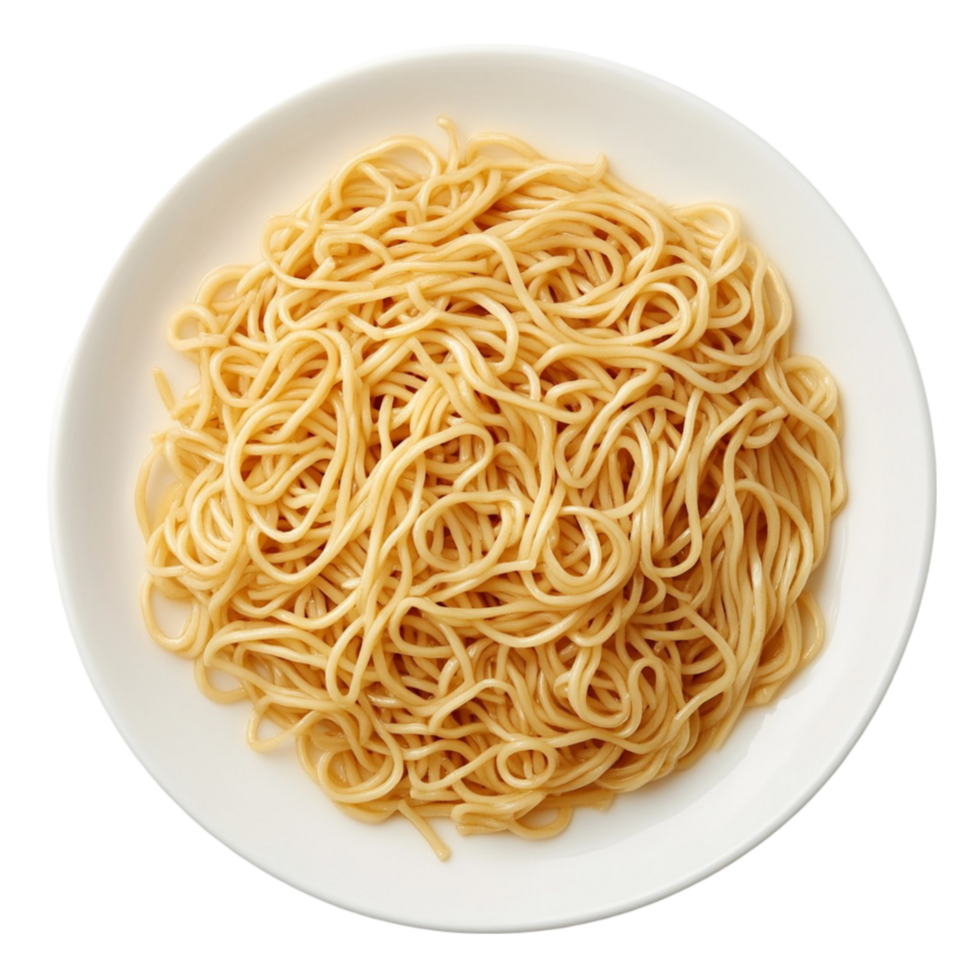 Plate of Noodles on Transparent Background png