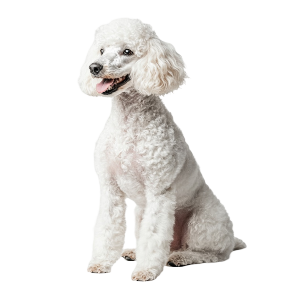 White Poodle Sitting png
