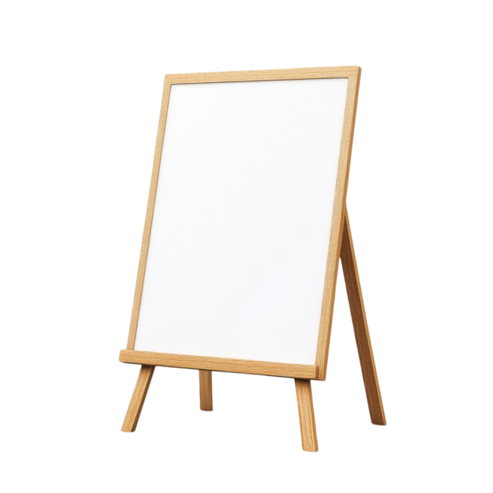 Whiteboard on Wooden Easel png