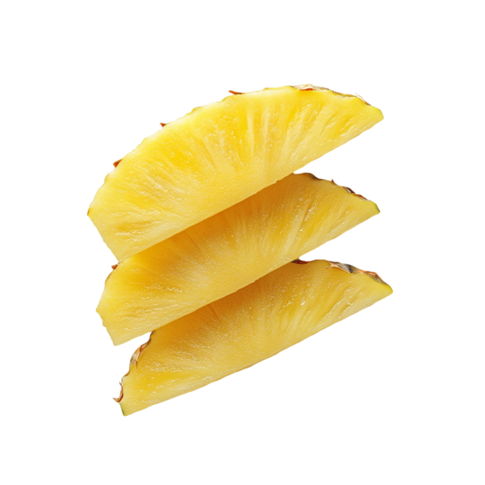 Sliced Pineapple on Transparent Background png