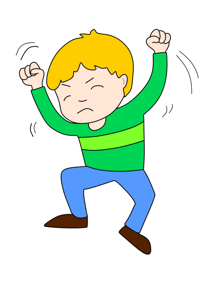 Boy feeling frustrated png
