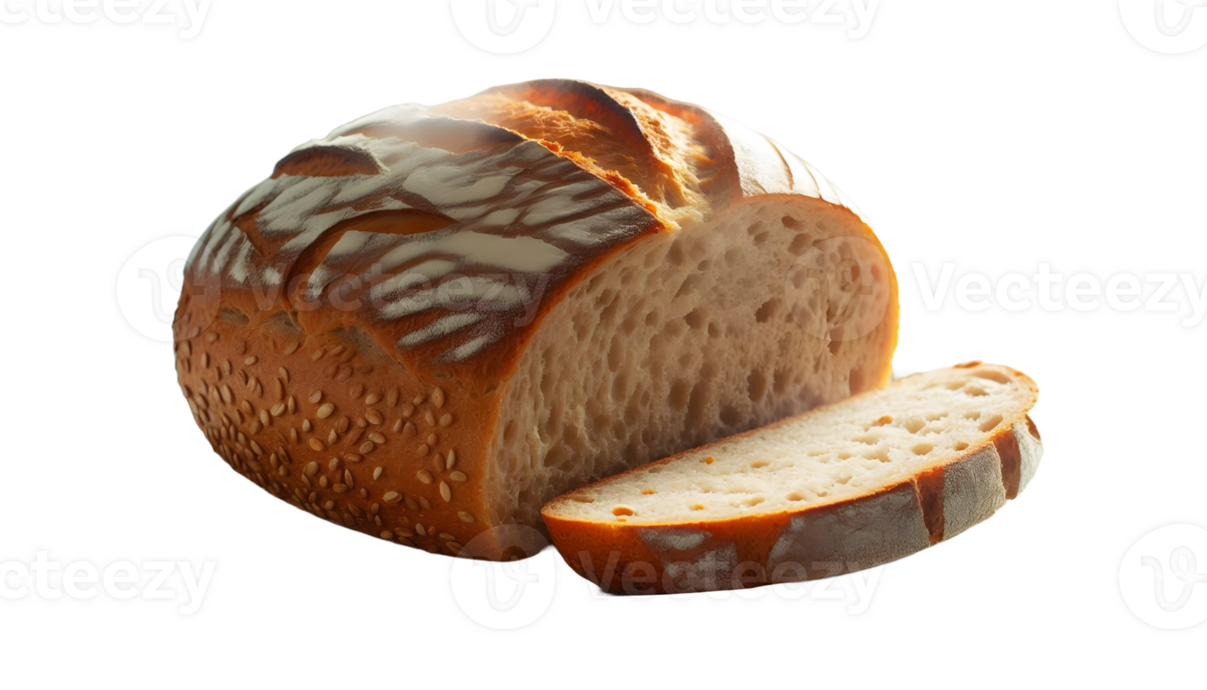 fatia pão isolado em transparente fundo png