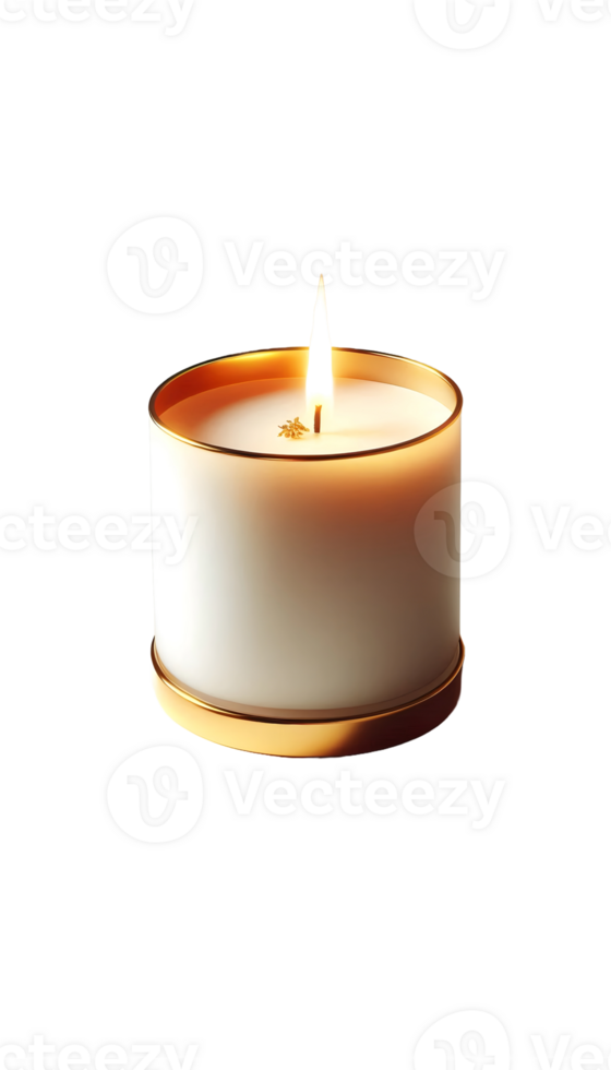 fire on Candle on transparent background png