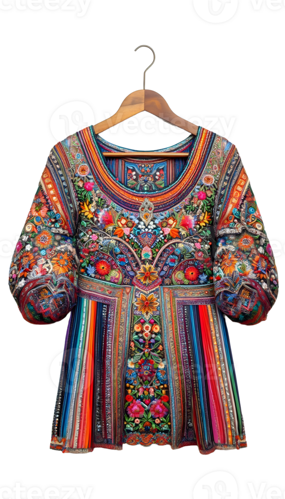 many color Dress isolated on transparent background png