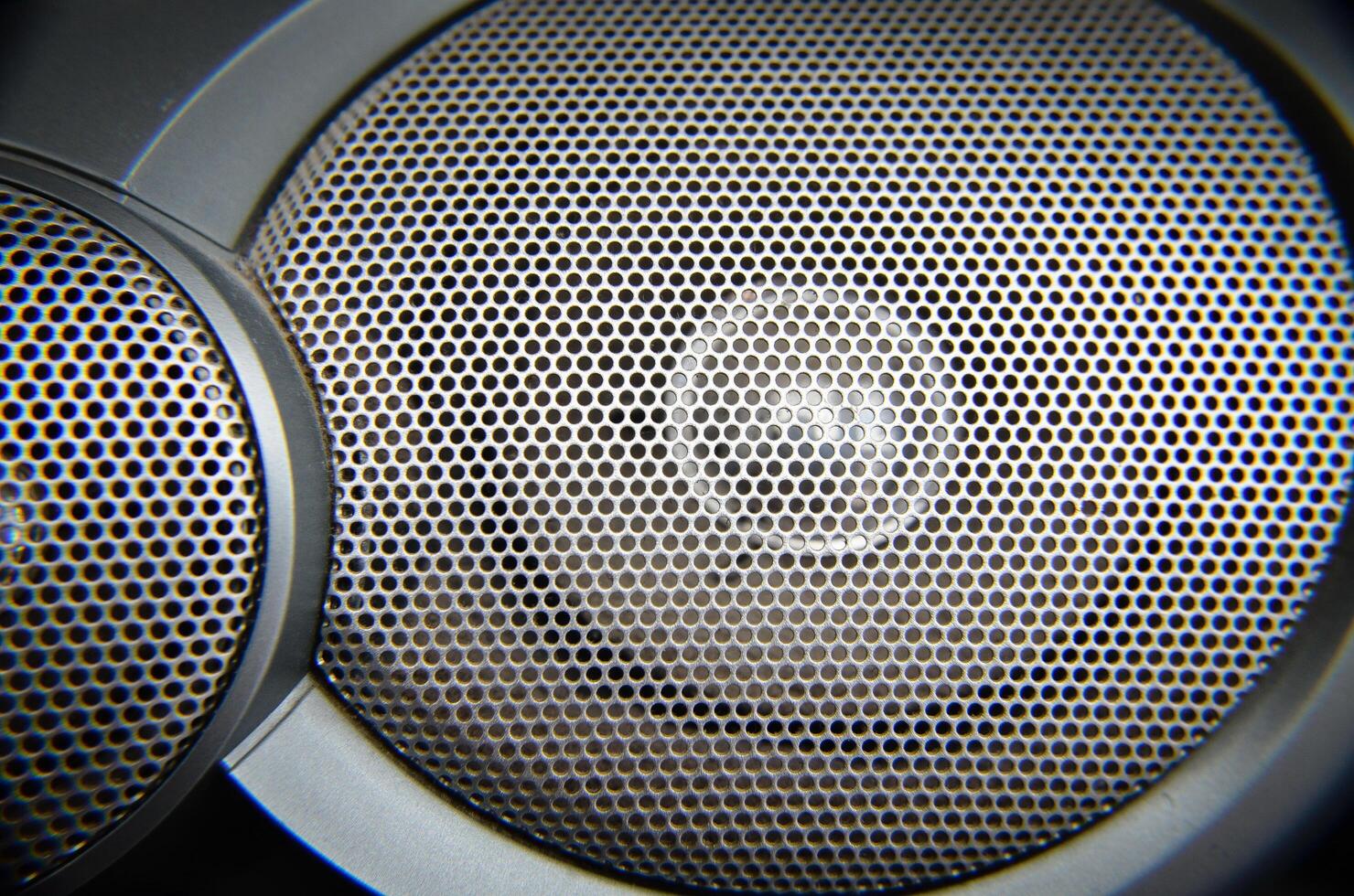 Old bobbin tape recorder on a magnetic tape photo