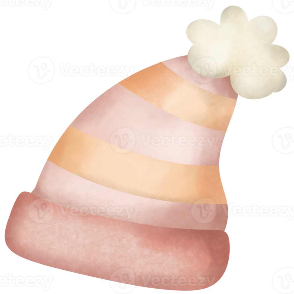 A knitted winter bobble hat png