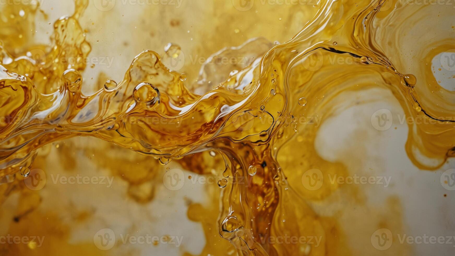 Abstract Marble Liquid Background in Yellow Tones. photo