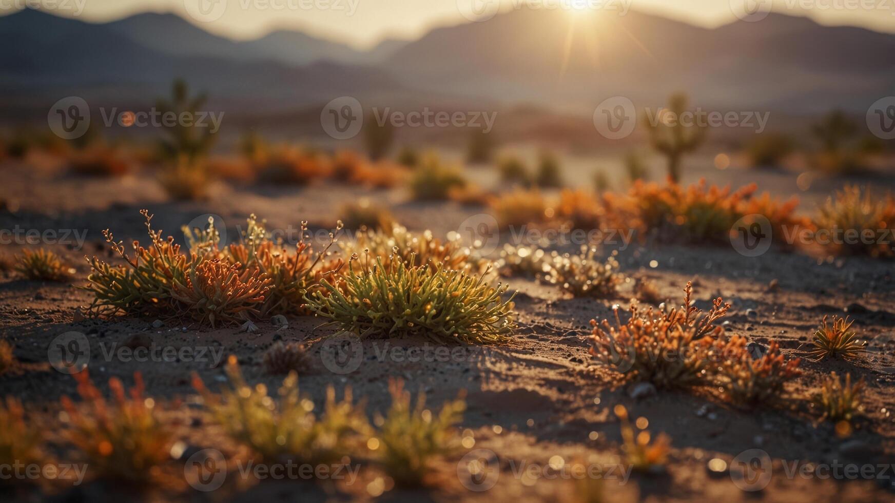 Abstract desert landscape with warm color palette. photo