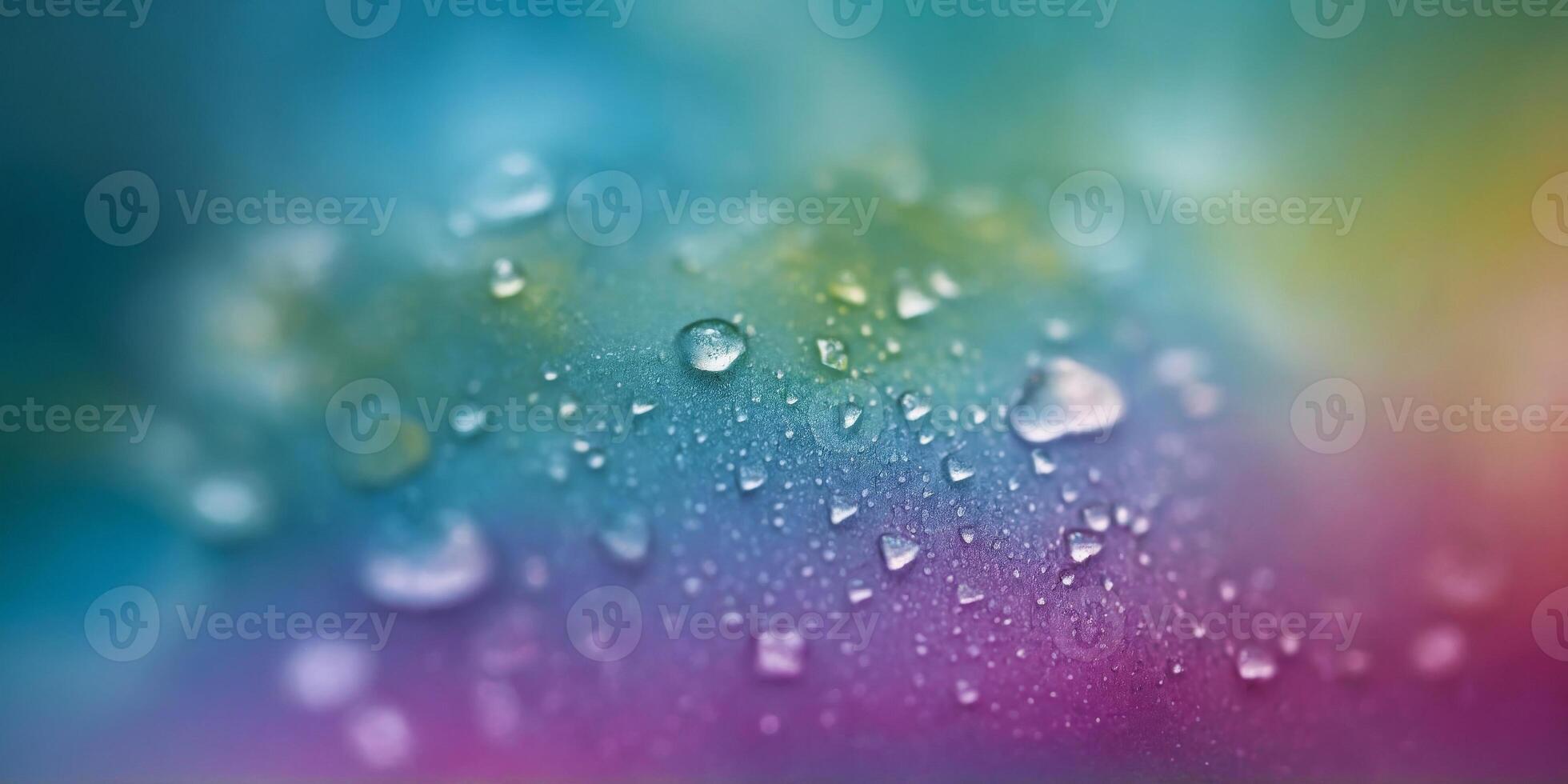 Close-up of condensation on glass with a gradient background. photo