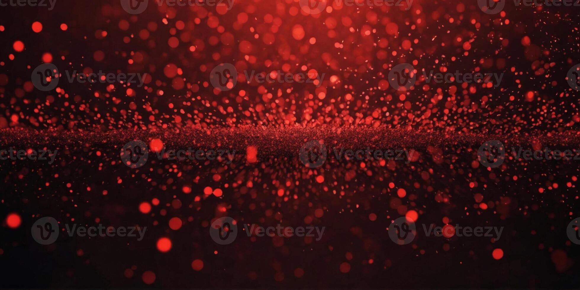 Red Abstract Background with Glowing Particles. photo