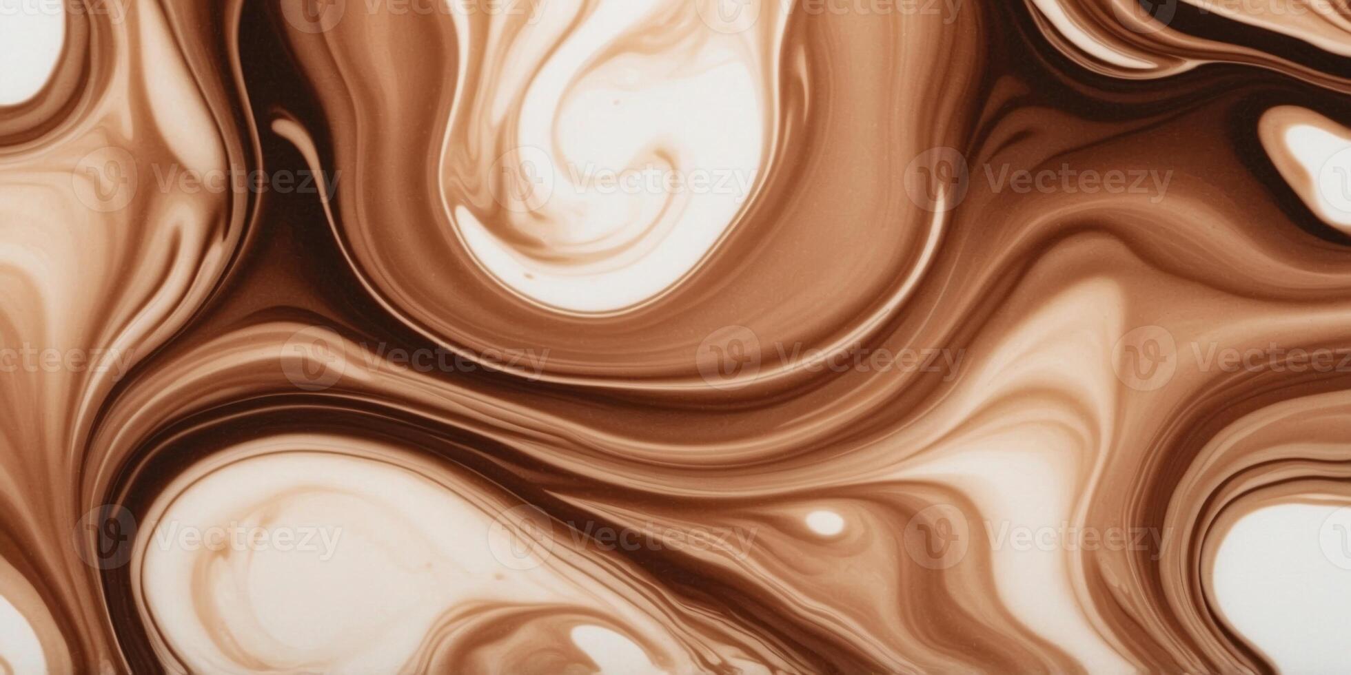 marbled chocolate watercolor ink background with coffee and milk blend. photo