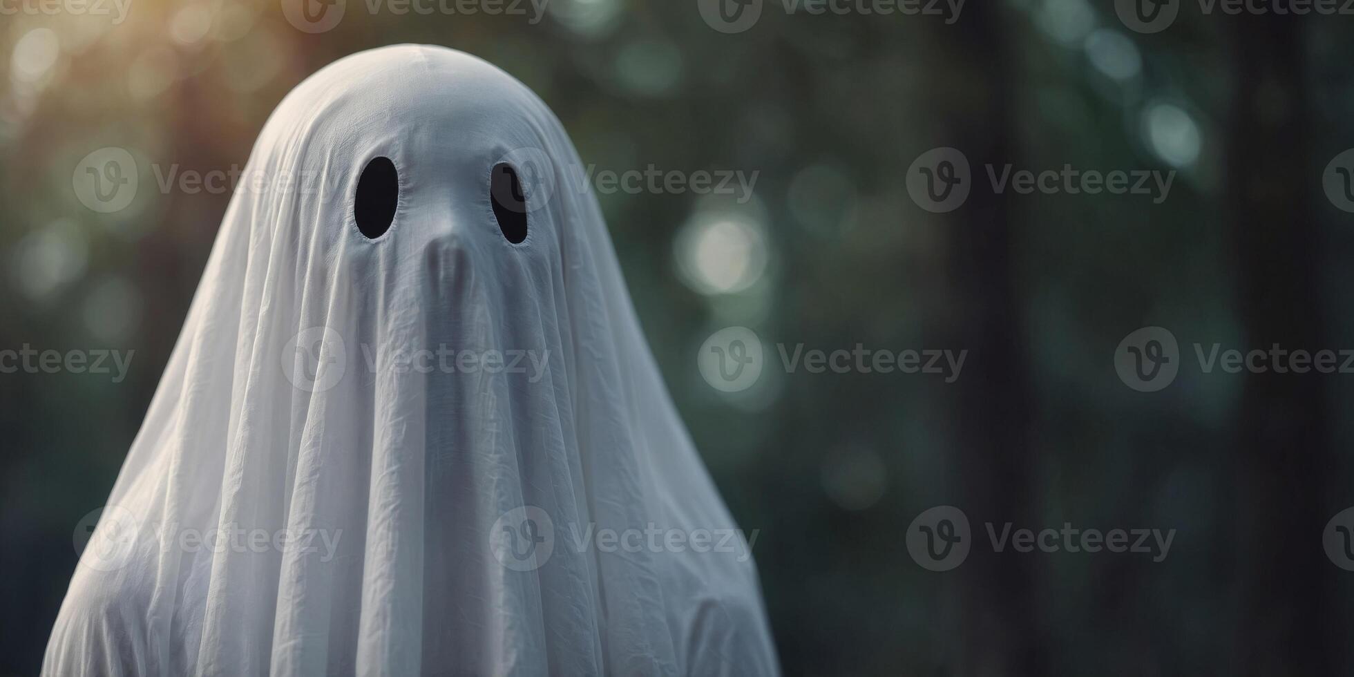 A white ghost with a big smile on its face. photo