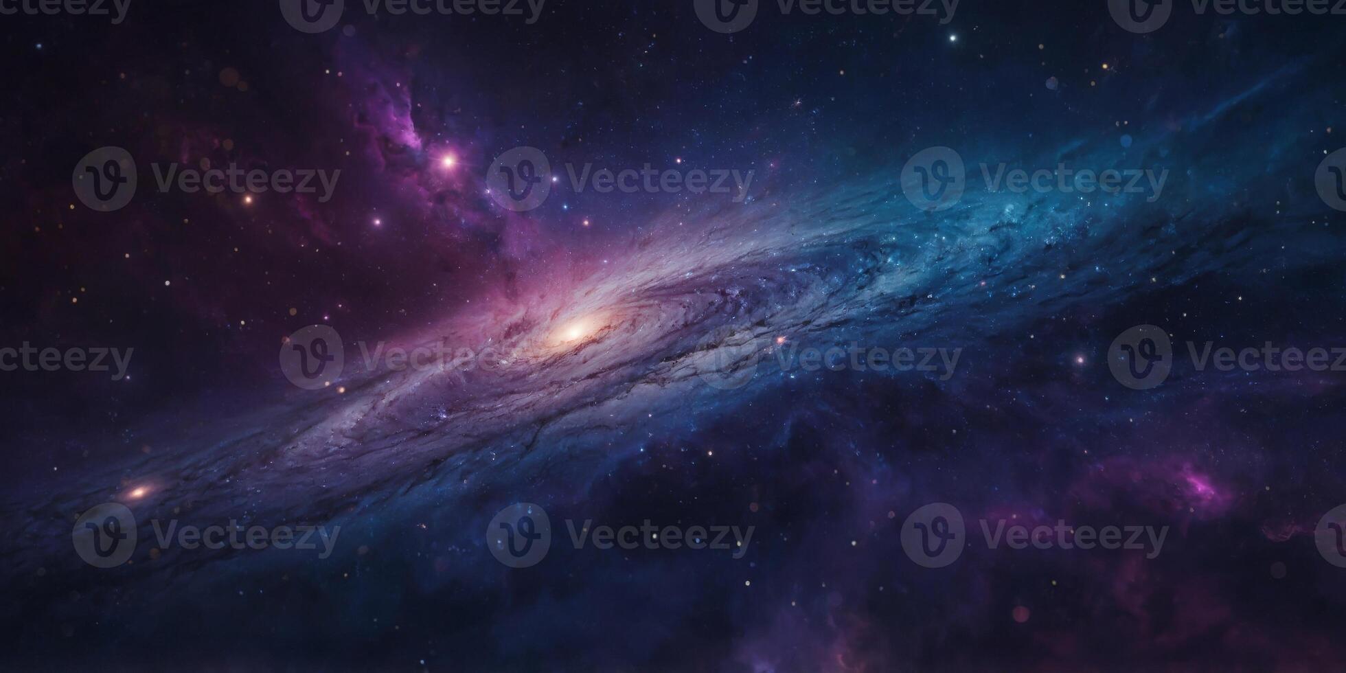 A cosmic event in a palette of rich purples and deep blues. photo