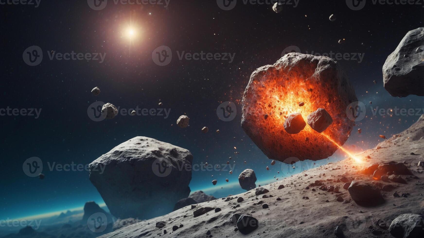 Astronomers discover asteroids in flight chopping out. photo