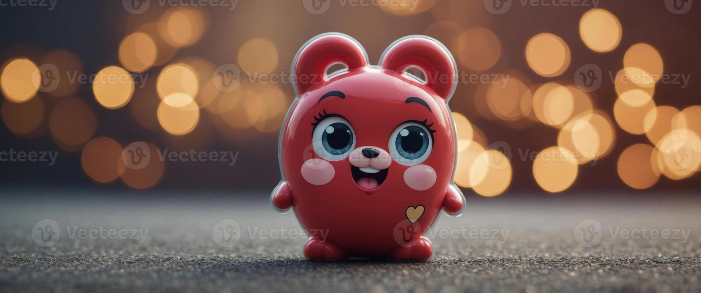 Animated sticker of a heart character blushing and shyly looking away. photo