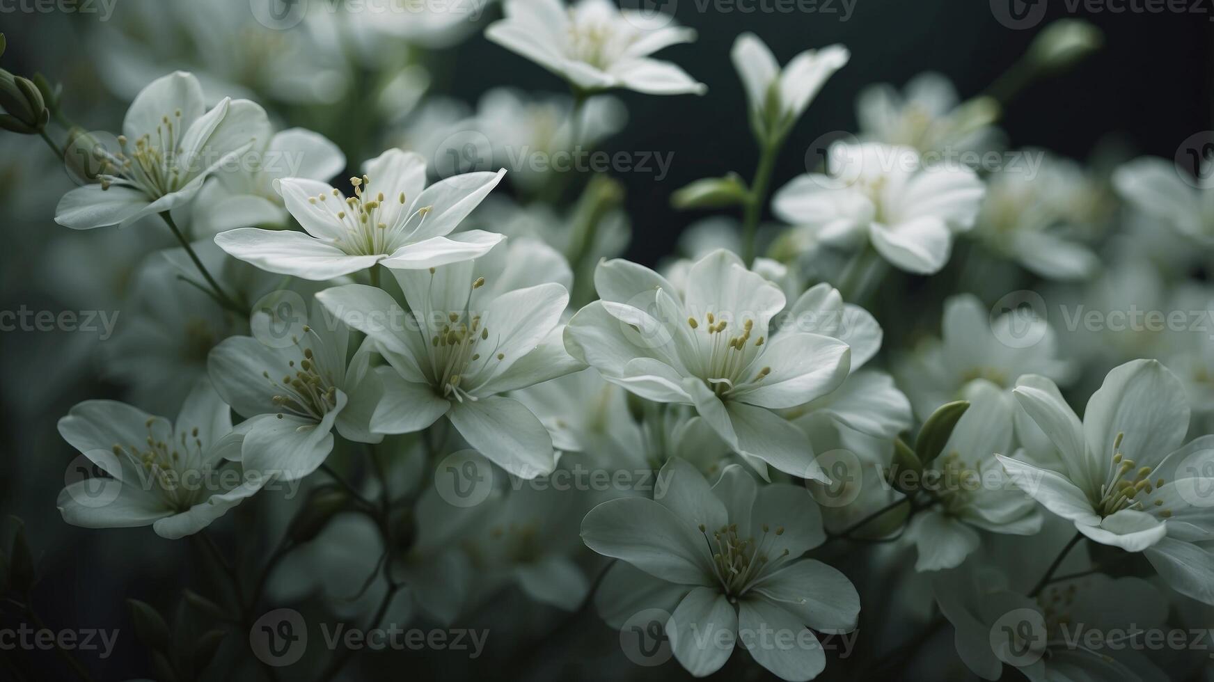 Green white colored floral wallpaper background design template. photo