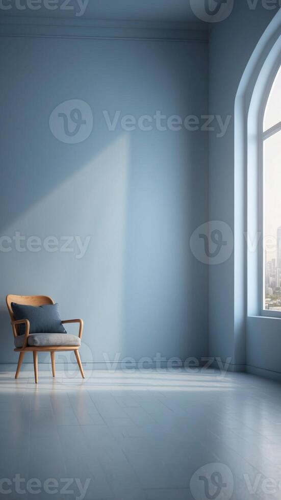 light blue empty room studio gradient used for background and display your product. photo