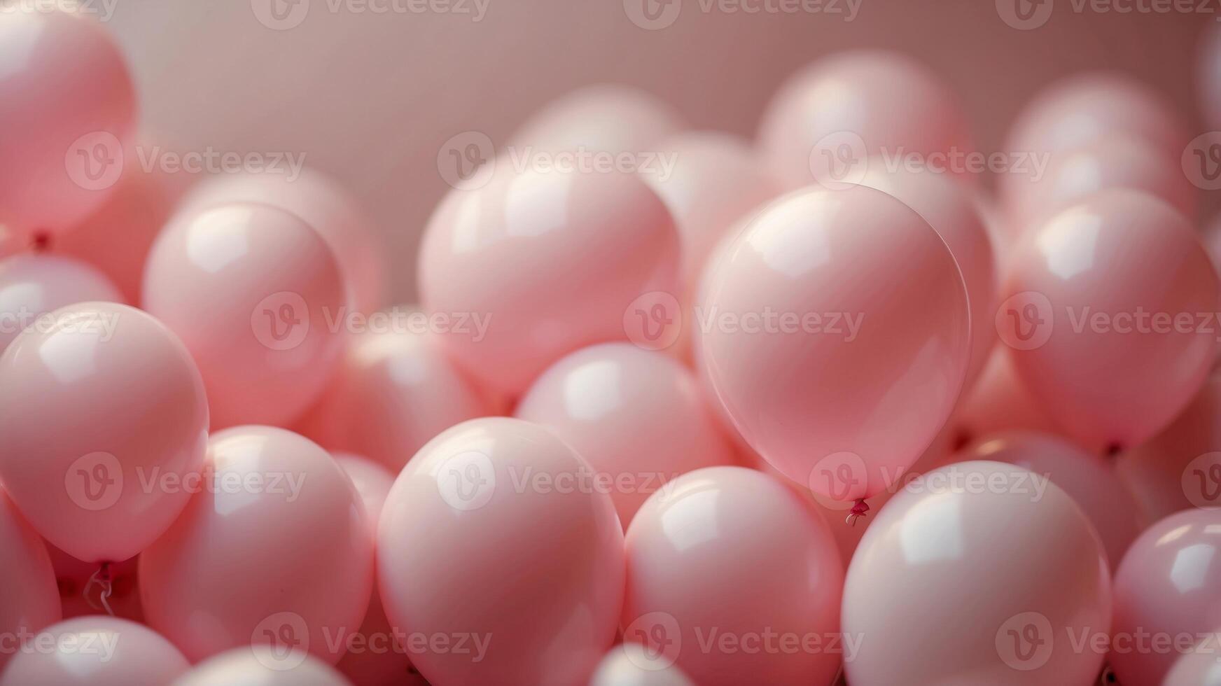 festive sweet pink balloons background banner celebration theme. photo