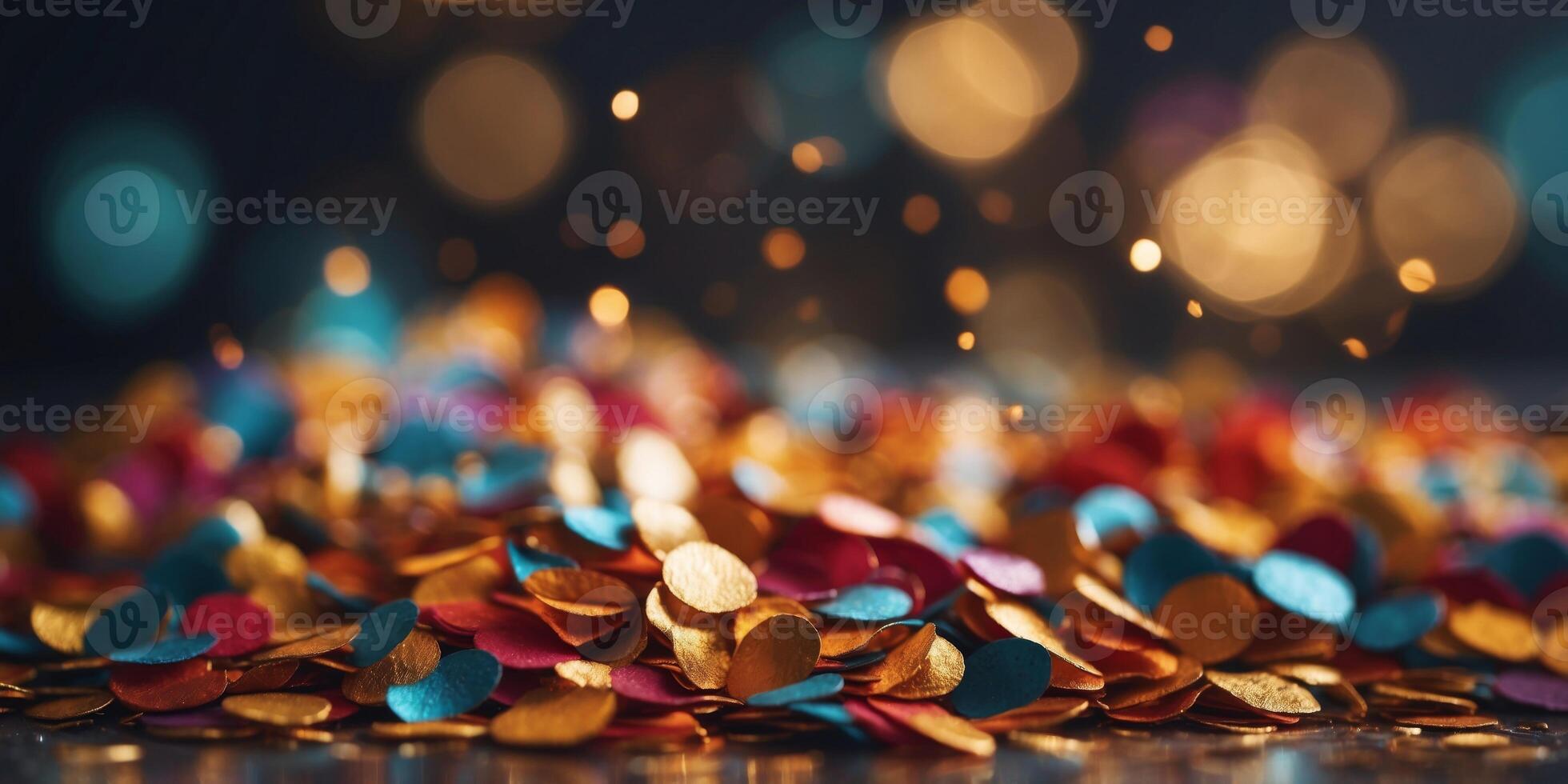 colorful confetti background for celebration and party. photo