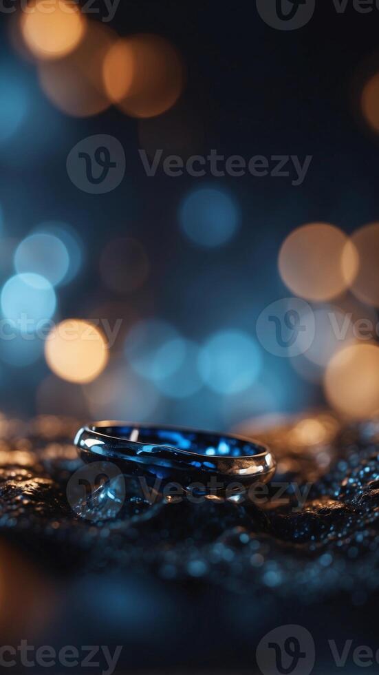 Modern black and blue gradient with a sleek futuristic vibe. photo
