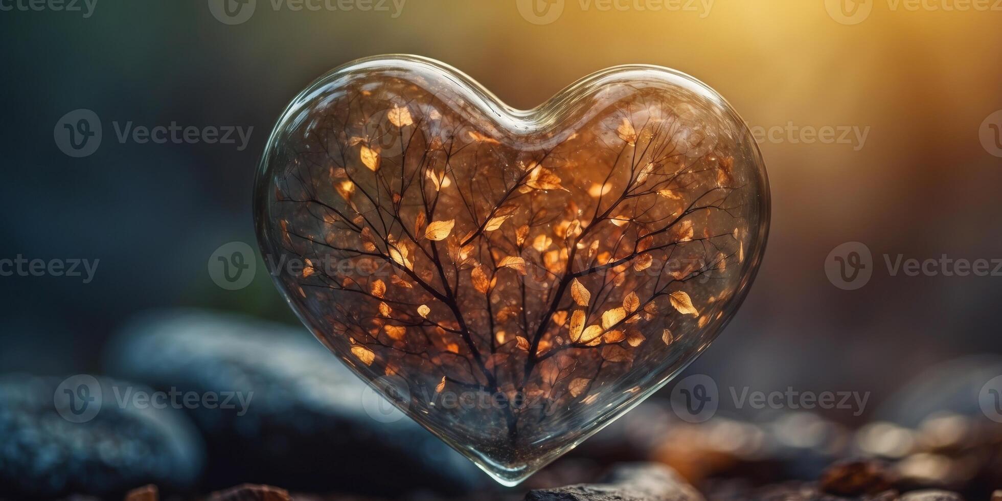 Heart of Nature - A heart that symbolizes the deep connection and love for nature. photo