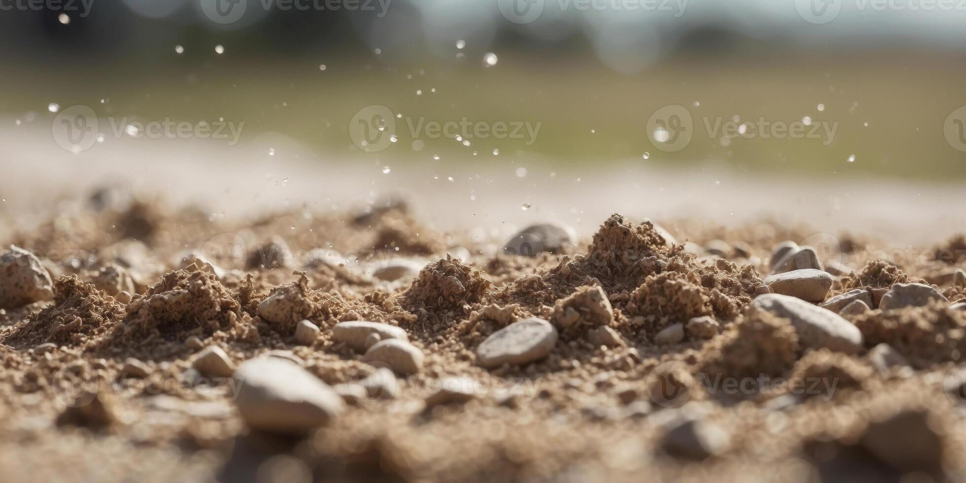 A large amount of dirt and debris is blown onto a white surface. photo
