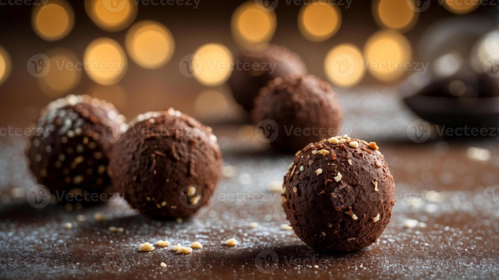 chocolate truffles rich chocolate truffles with various fillings. photo