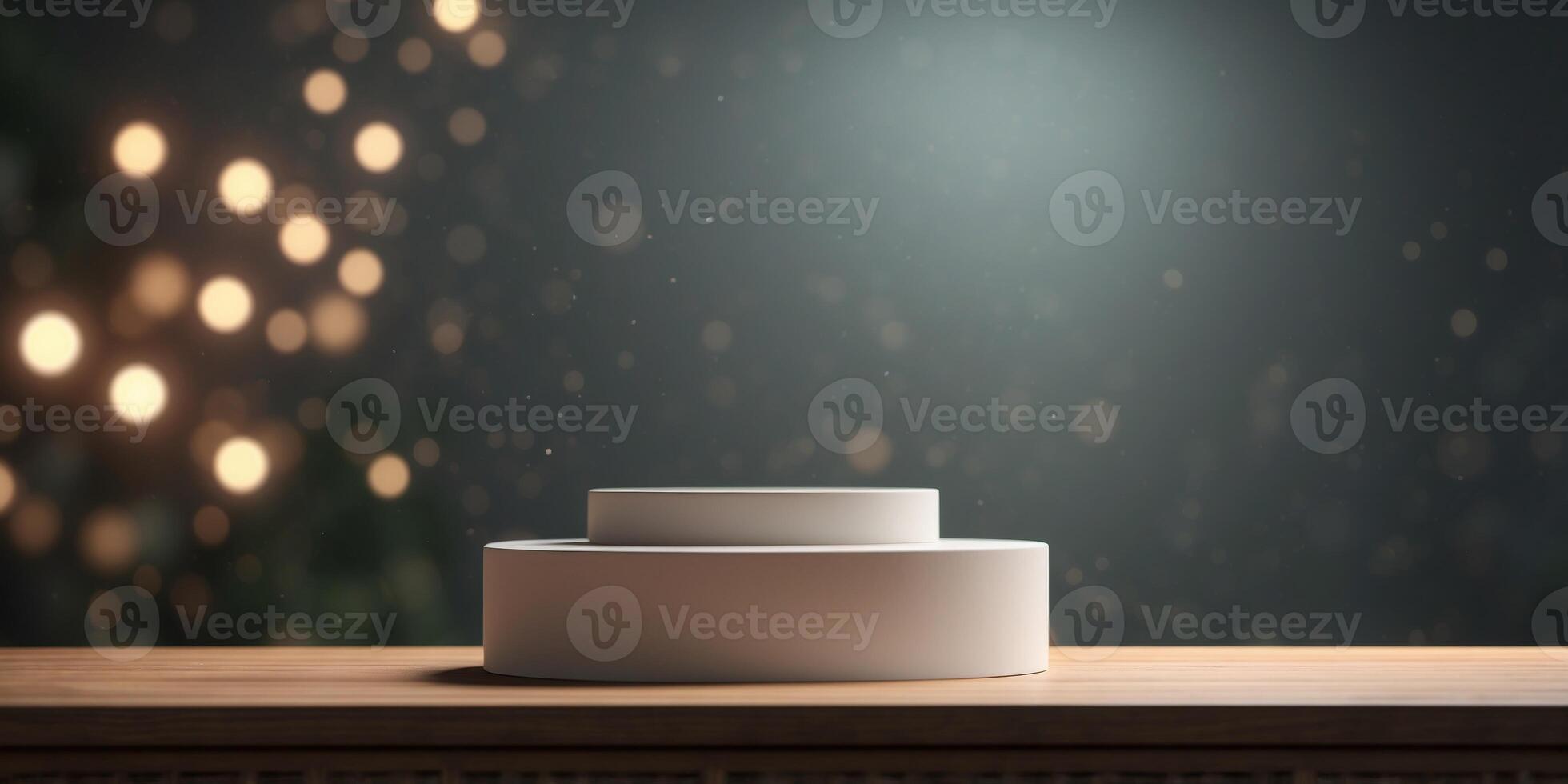 Podium mockup display for product presentation. photo