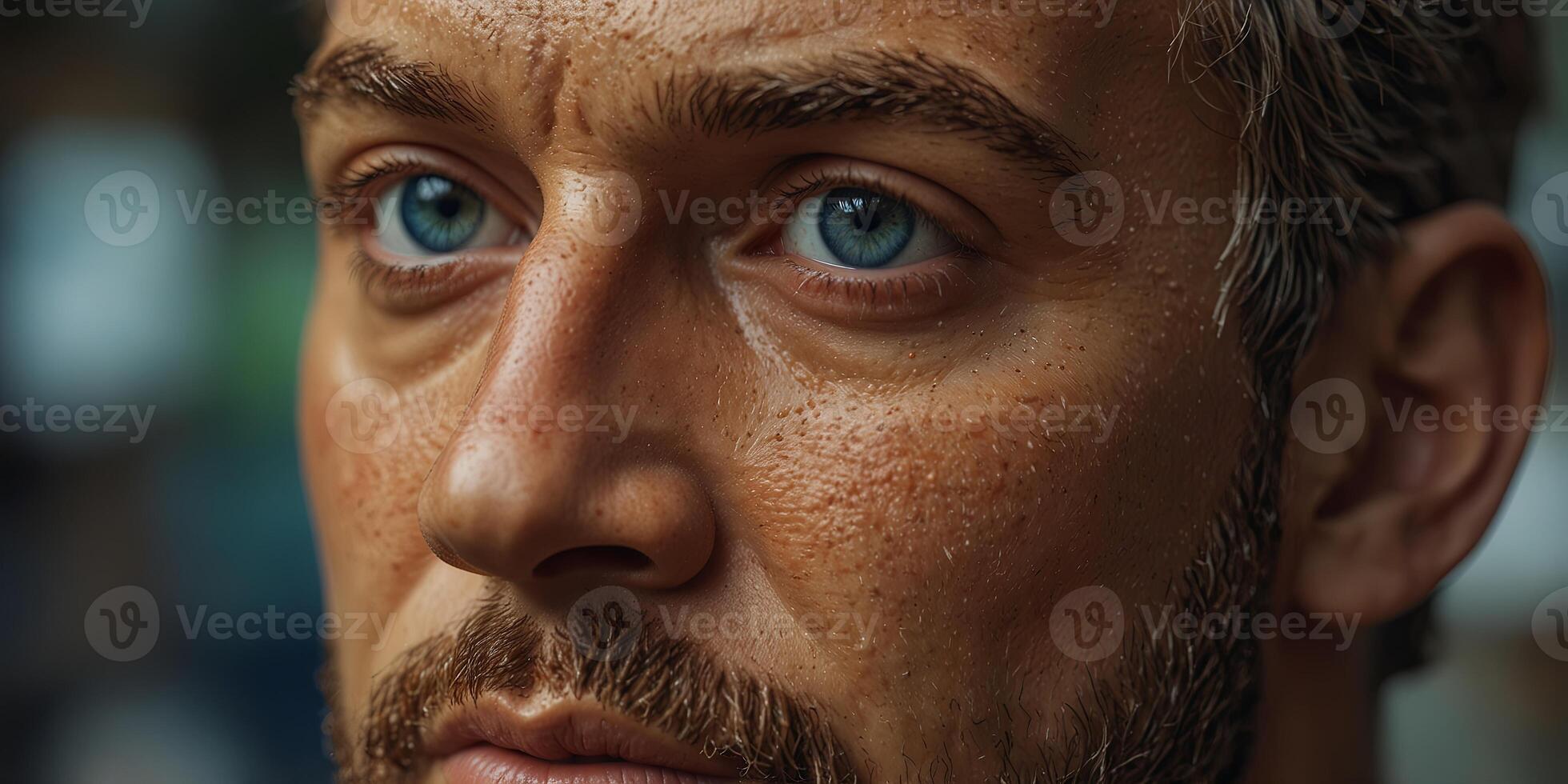 A Close Up of a Sculpture of a Man's Face. photo