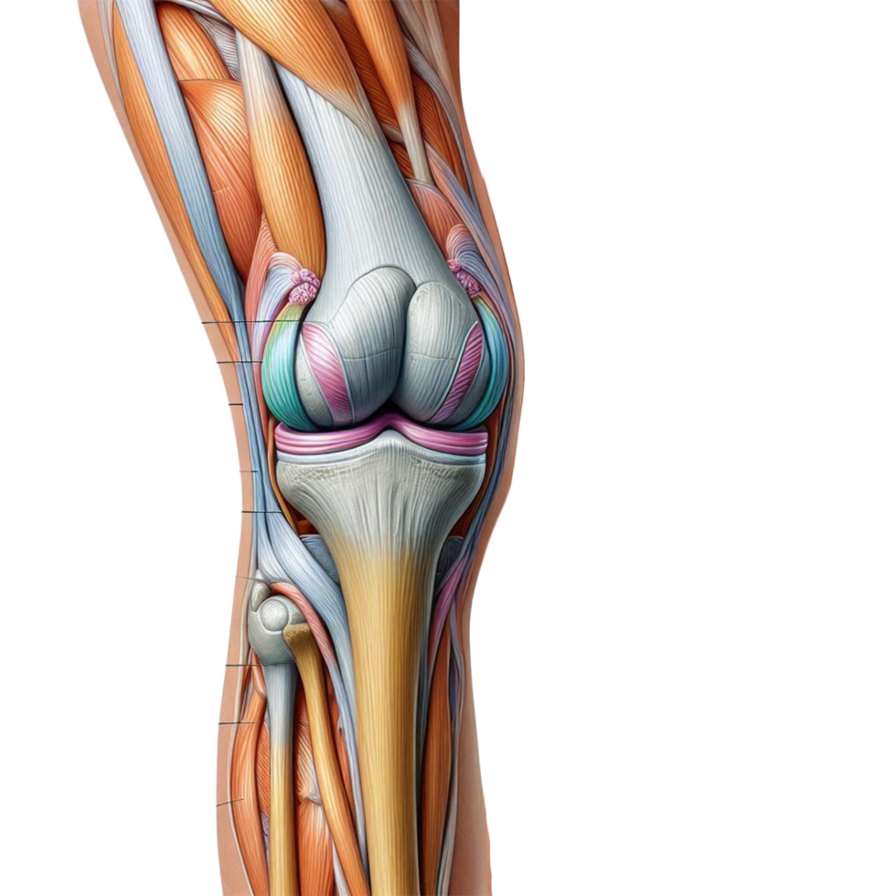 the knee joint and ligaments png