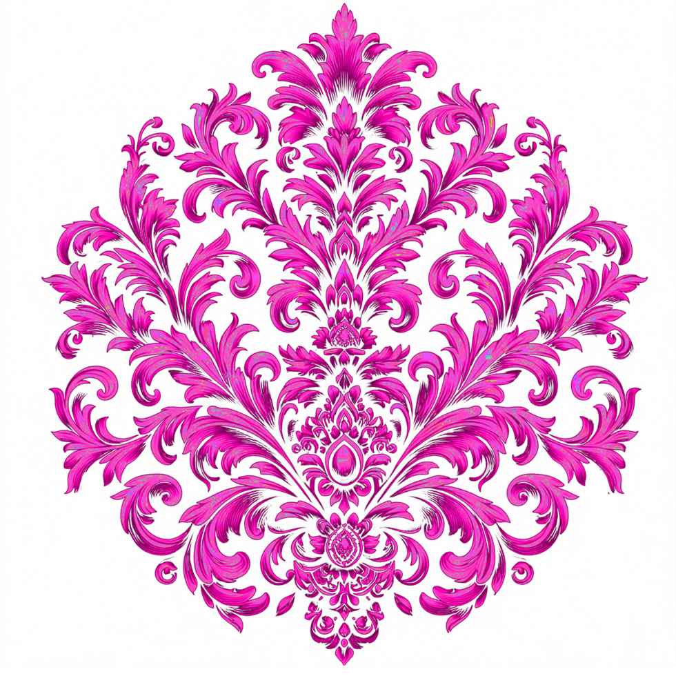 pink Damask central design png