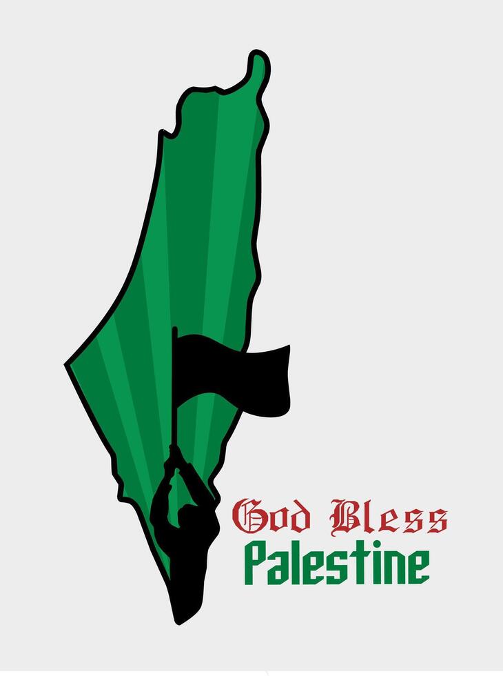 God Bless Palestine perfect for print, apparel, sticker, etc vector