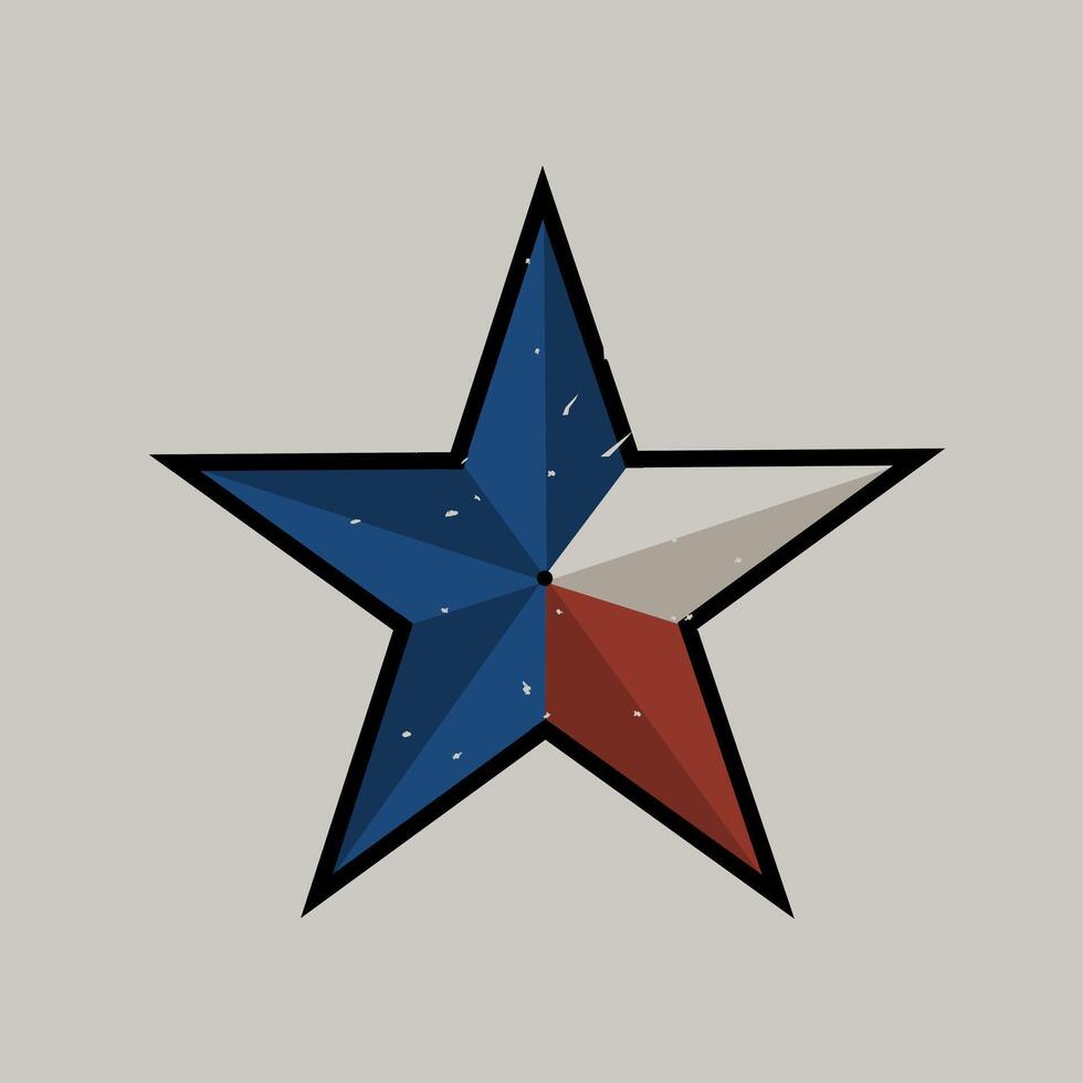 Texas Stars symbol in vintage and grunge style perfect for sticker, etc vector