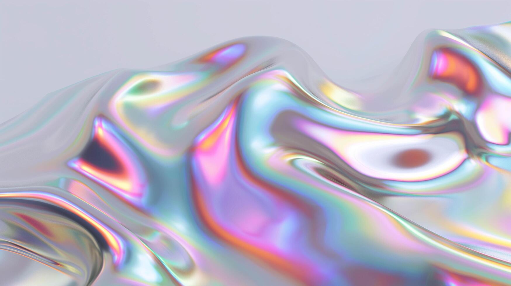 Abstract Holographic Gradient Background with Liquid Shapes and Vibrant Metallic Colors photo