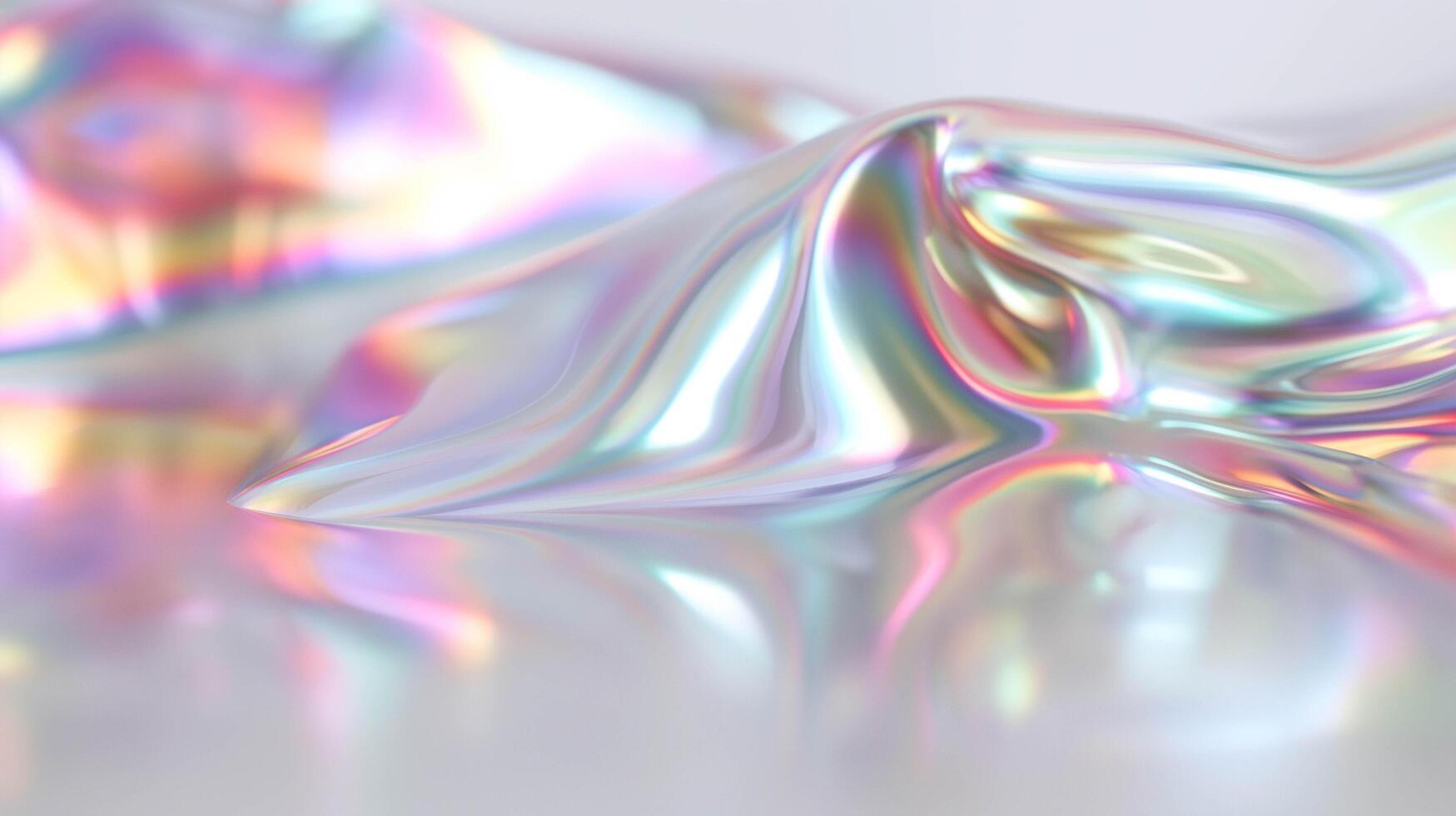 Abstract Holographic Gradient Background with Liquid Shapes and Vibrant Metallic Colors photo