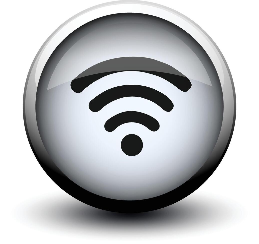 button antenna wave 2d vector
