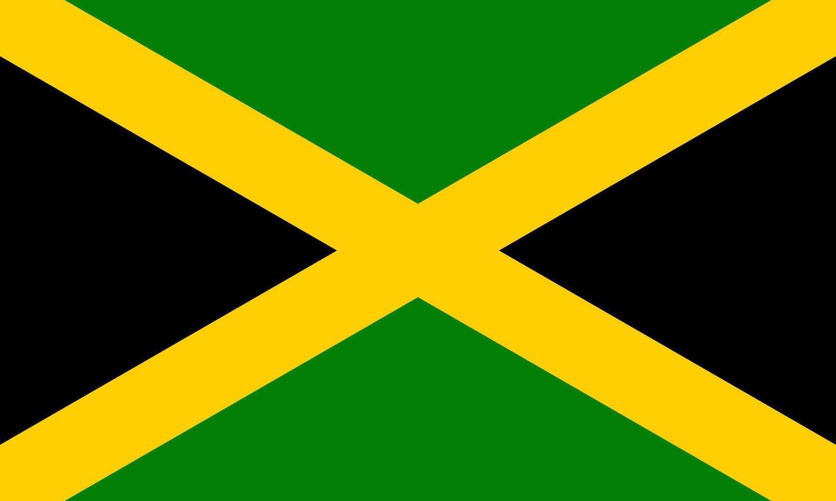 The national flag of Jamaica. Jamaica national symbol. An illustration of the Jamaica flag. vector